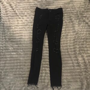 Hollister Black Mid-Rise Super Skinny Jeans
